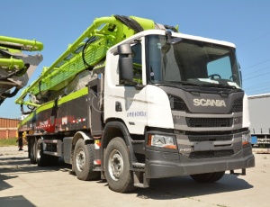 Автобетононасос ZOOMLION ZLJ5442THBSF 57X-6RZ на шасси SCANIA, 57 метров